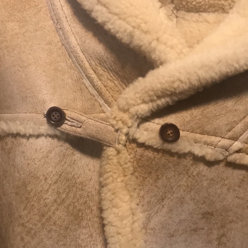 Vintage Mens Shearling and Leather Rancher Marlboro Coat Size 48 - Picture 2 of 11